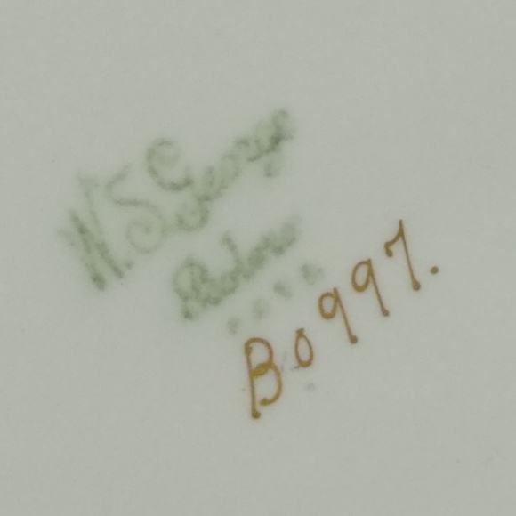 WS George Bolero Pheasant Floral Serving Platter Vintage Signed Numbered Rare - Picture 10 of 11